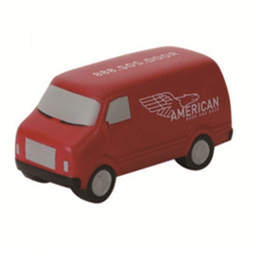 Van Shaped Stress Reliever with Logo