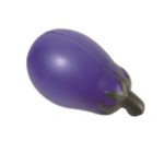 Round Eggplant Shaped Stress Ball with Logo