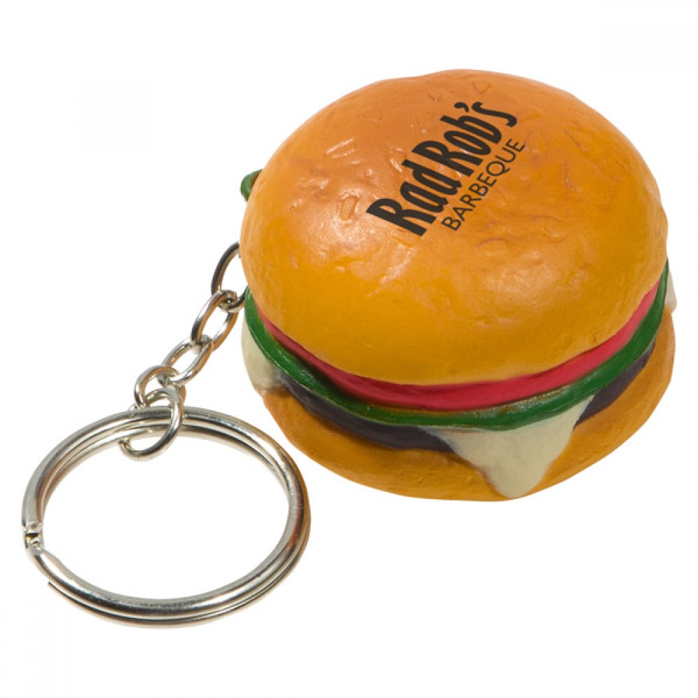 Personalized Hamburger Stress Reliever Key Chain