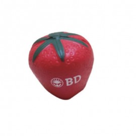 Personalized Strawberry Shaped Stress Reliever w/Label