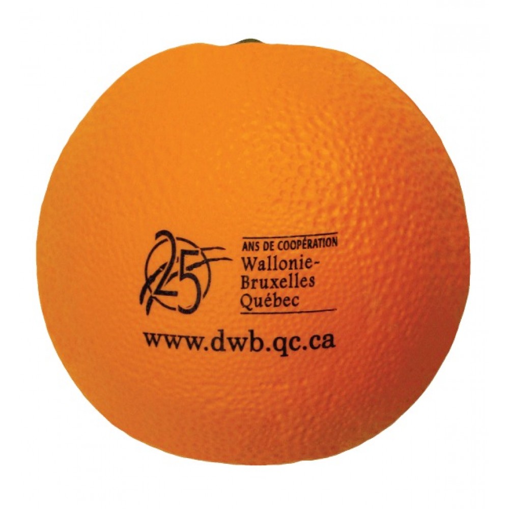 Logo Branded Orange Stress Reliever