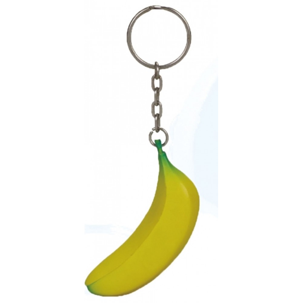 Logo Branded Banana Stress Reliever Key Chain