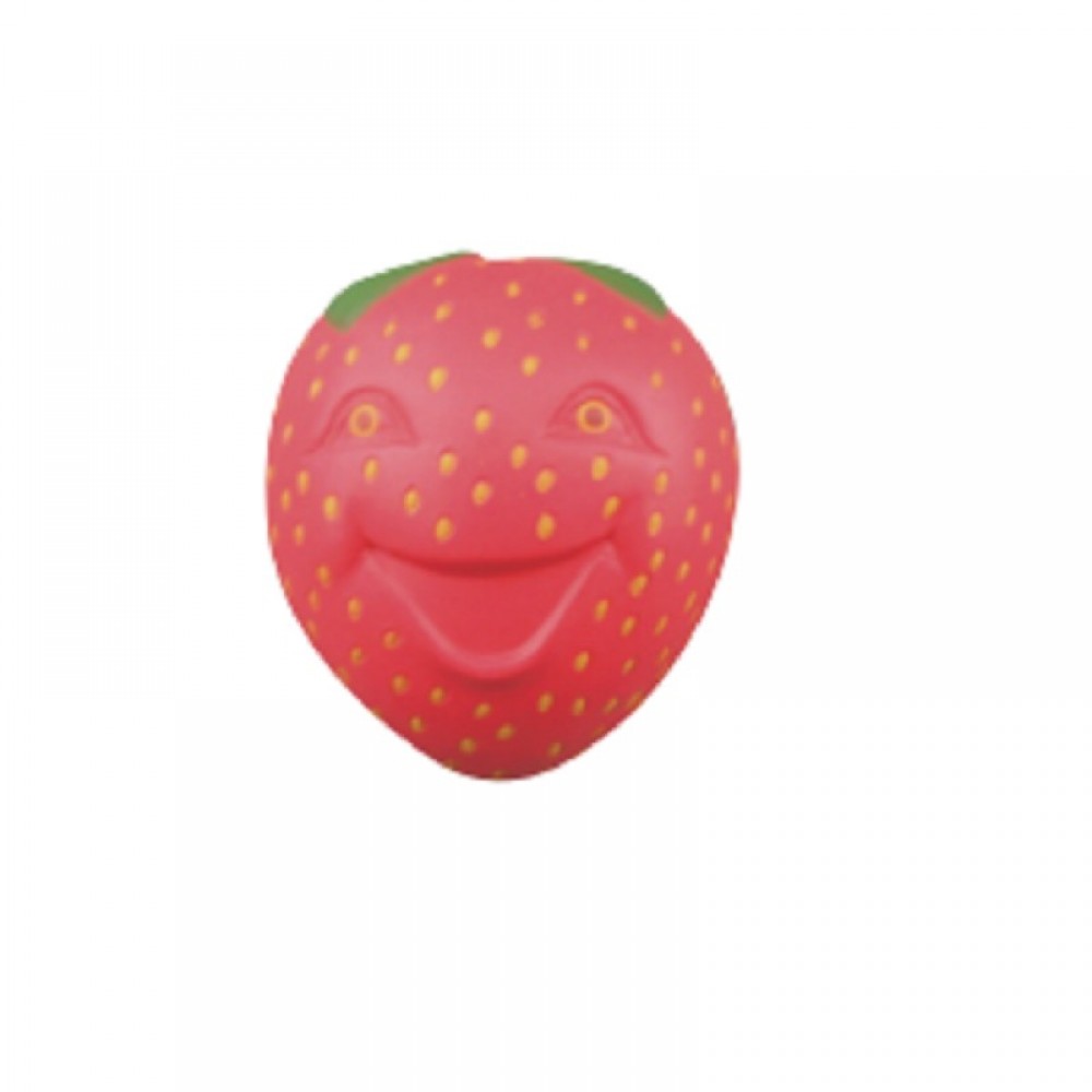 Custom Strawberry Shaped Stress Reliever w/Face