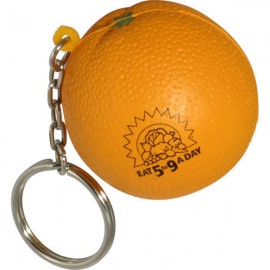 Promotional Orange Stress Reliever Key Chain