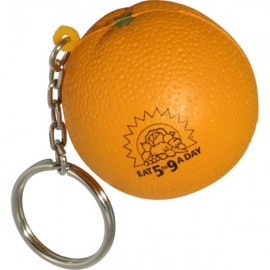 Promotional Orange Stress Reliever Key Chain  Promotional Orange Stress Reliever Key Chain