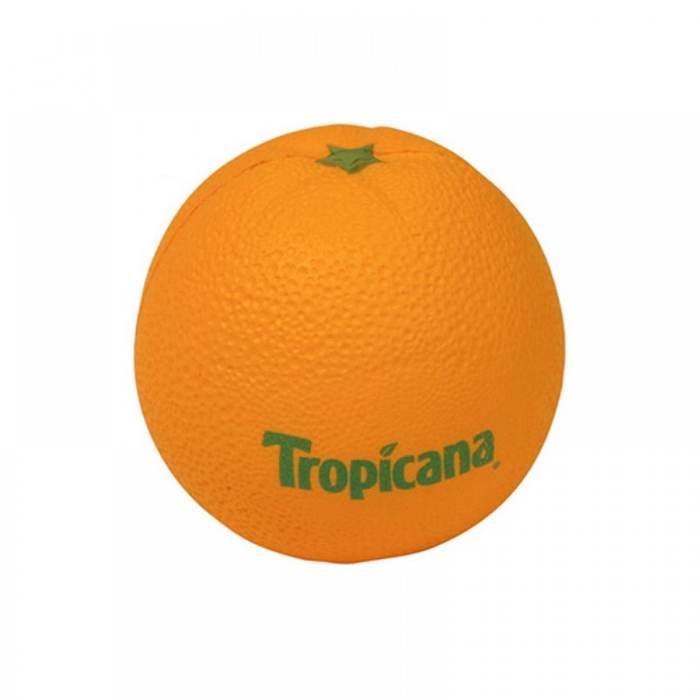 Orange Shaped Stress Reliever with Logo