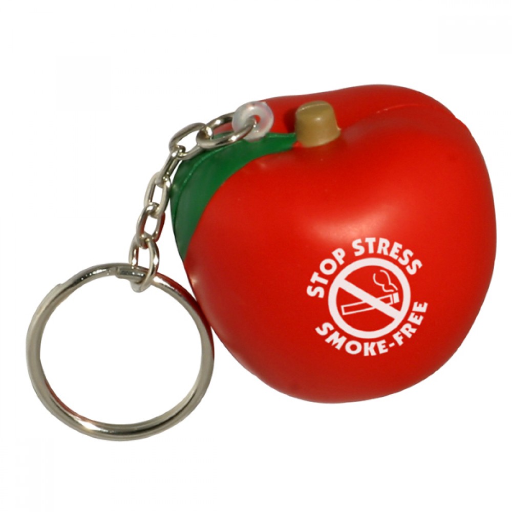 Apple Stress Reliever Key Chain with Logo