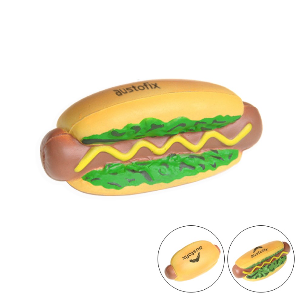 Hot Dog Stress Reliever with Logo
