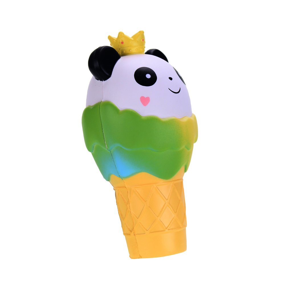 Slow Rising Scented Rainbow Panda Ice Cream Squishy with Logo