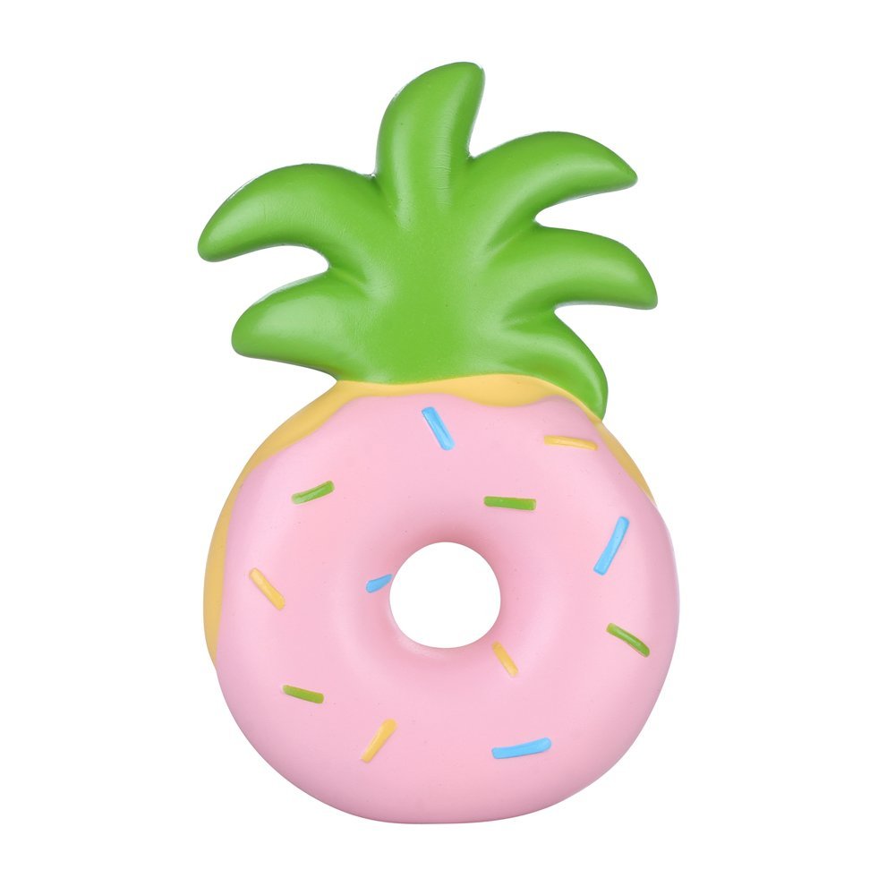 Slow Rising Scented Pink Pineapple Donut Squishy with Logo