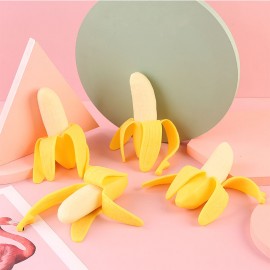 Simulated Banana Stress Relief Pincher with Logo  Simulated Banana Stress Relief Pincher with Logo