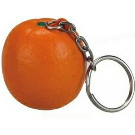 Orange Apple Stress Reliever Keychain with Logo