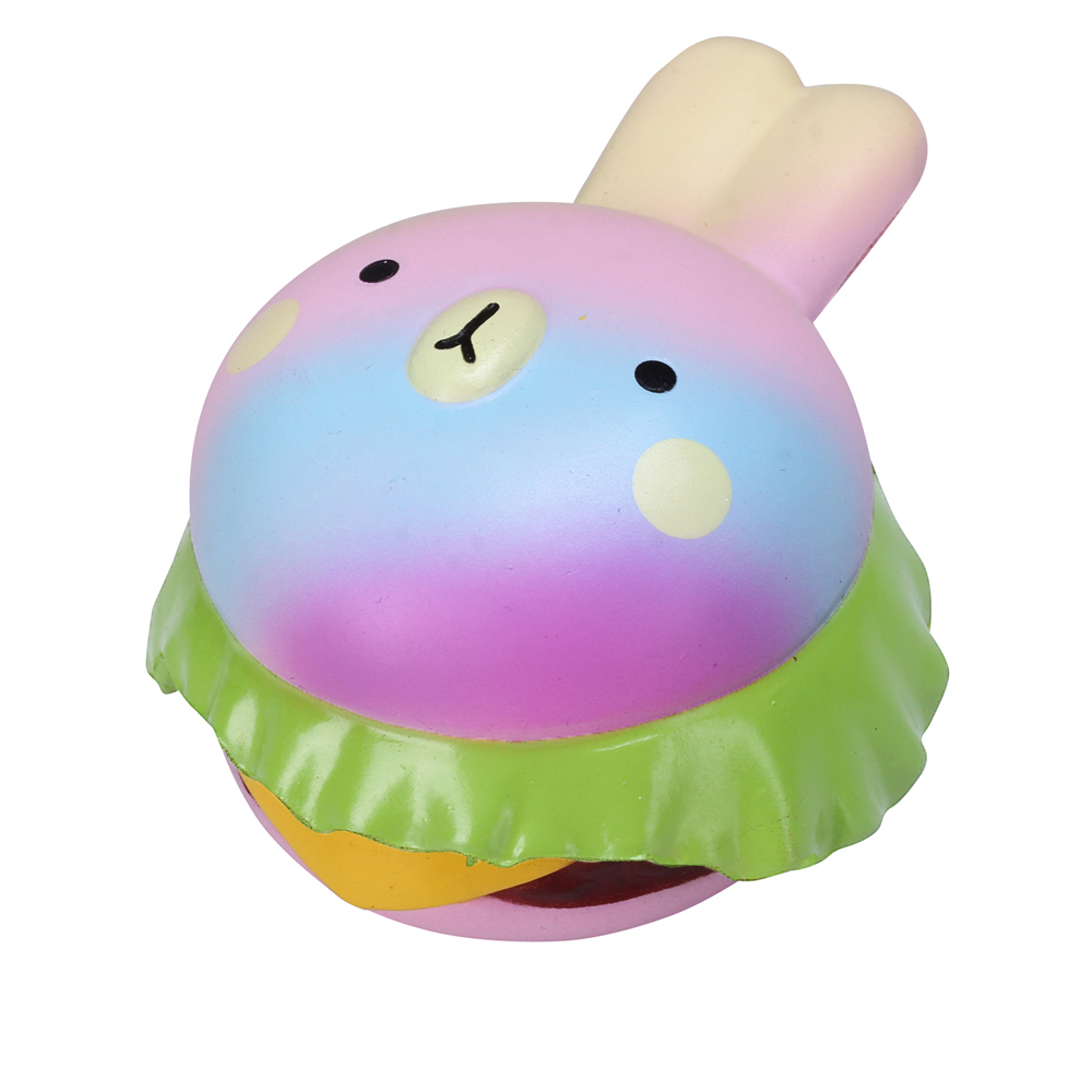 Custom Slow Rising Scented Rainbow Rabbit Burger Squishy
