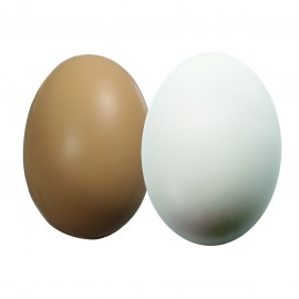 Logo Branded Brown Or White Egg Squeezies Stress Reliever