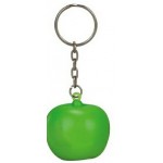 Green Apple Stress Reliever Keychain with Logo