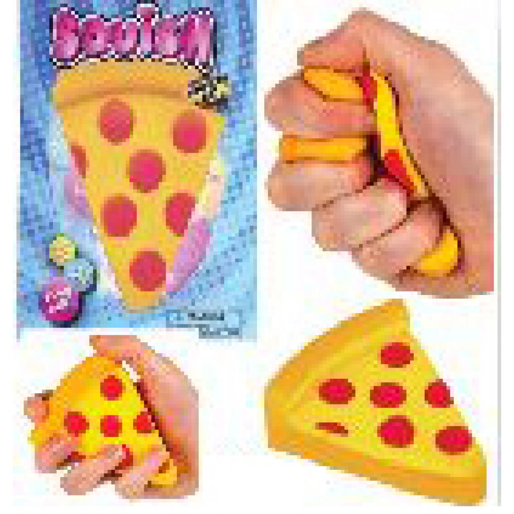 4" Squish Pizza Toy with Logo