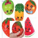 3.75" Squish Fruit Toy with Logo