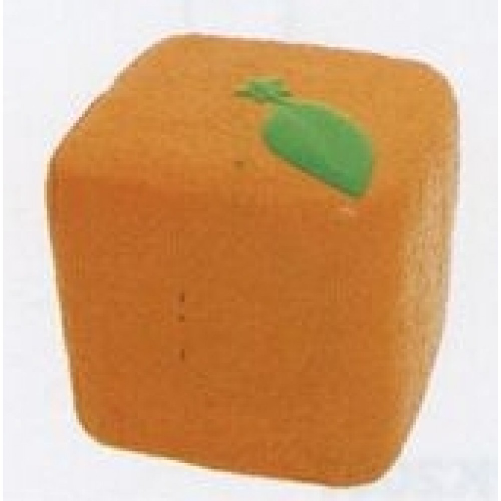 Personalized Orange Cube Food Series Stress Toys
