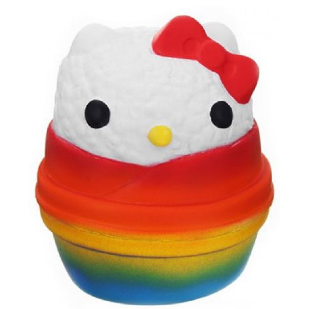 Slow Rising Scented Rainbow Onigiri Sushi Squishy with Logo