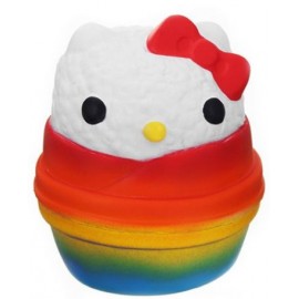 Slow Rising Scented Rainbow Onigiri Sushi Squishy with Logo