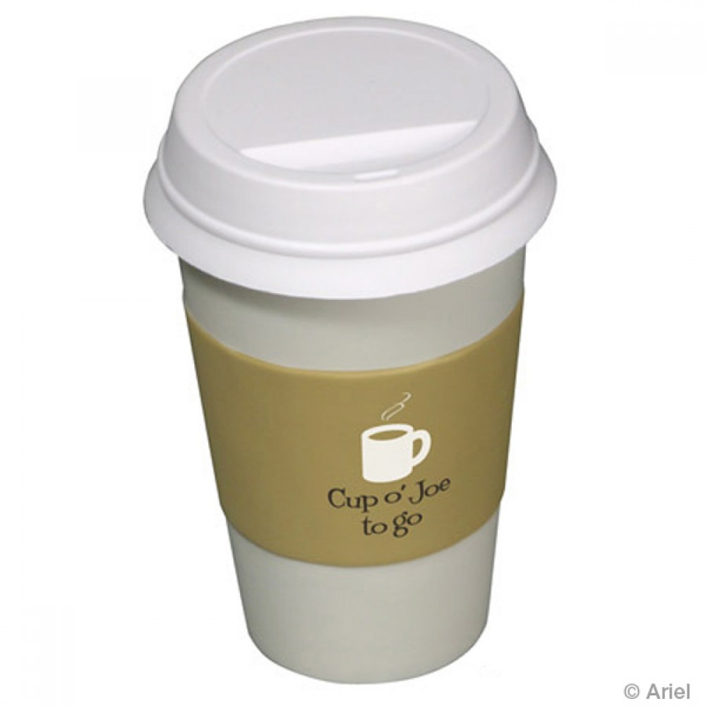 To Go Coffee Cup Stress Reliever with Logo