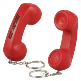 Telephone Receiver Stress Reliever Key Chain with Logo