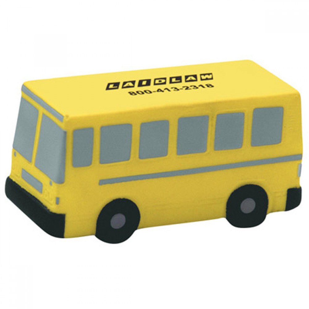 Flat Front School Bus Stress Reliever with Logo