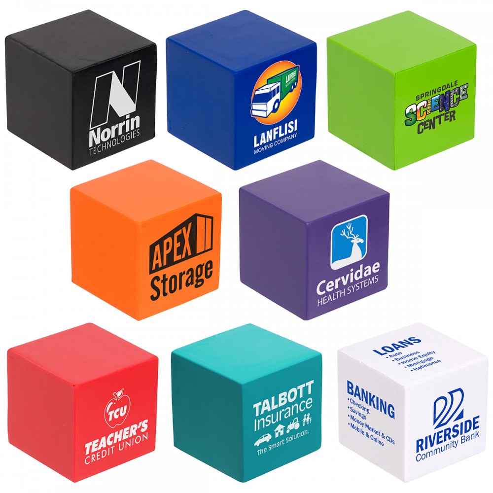 Cube Stress Reliever with Logo