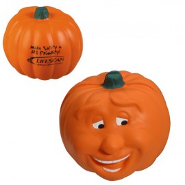 Smiling Pumpkin Stress Reliever with Logo