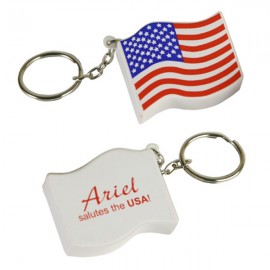 US Flag Stress Reliever Key Chain with Logo
