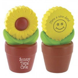 Sunflower In Pot Stress Reliever with Logo
