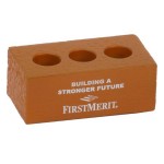 Brick with Holes Stress Reliever with Logo