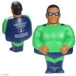 Logo Branded African American Super Hero Stress Reliever