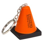 Construction Cone Stress Reliever Key Chain with Logo