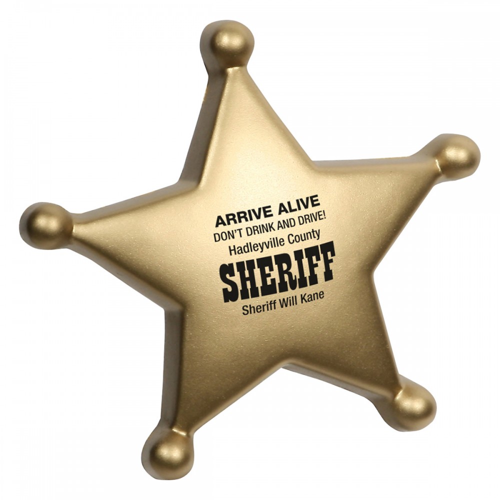 Sheriff's Badge Stress Reliever with Logo Sheriff's Badge Stress Reliever with Logo