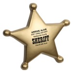 Promotional Sheriff's Badge Stress Reliever