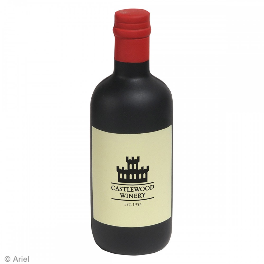 Logo Branded Wine Bottle Stress Reliever