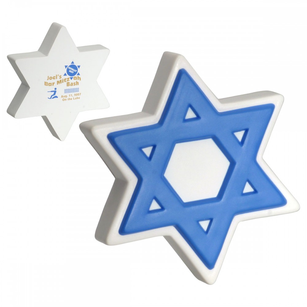 Star Of David Stress Reliever Custom Printed Star Of David Stress Reliever Custom Printed