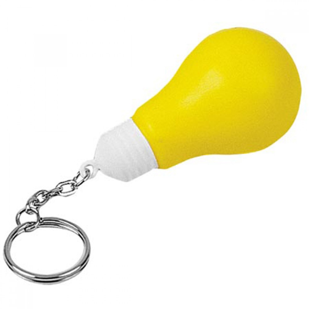 Lightbulb Stress Reliever Key Chain with Logo