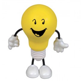 Lightbulb Stress Reliever Figure with Logo