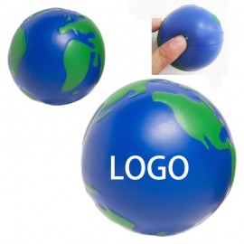 Earthball Globe Polyurethane Stress Reliever with Logo