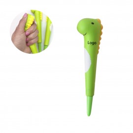 2 in 1 Cartoon Dinosaur Ball Pen and Squeeze Toy with Logo  2 in 1 Cartoon Dinosaur Ball Pen and Squeeze Toy with Logo
