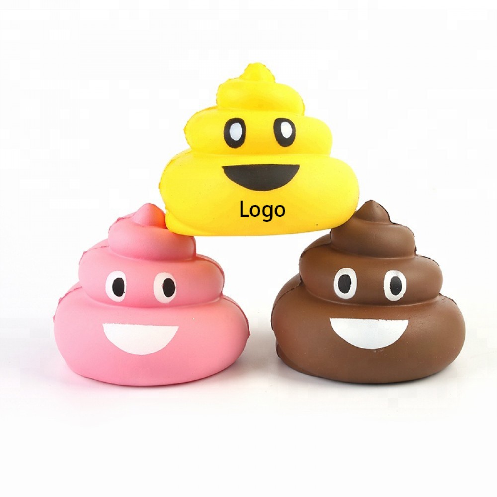 Creative Poop Shape Squeeze Toy Stress Reliever with Logo
