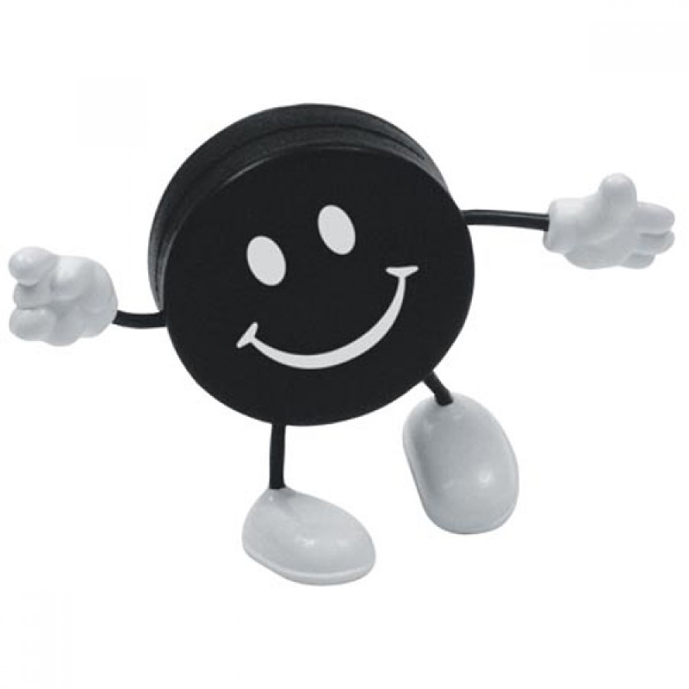 Hockey Puck Stress Reliever Figure with Logo