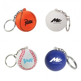 Custom Ball Stress Reliever Keychain with Logo  Custom Ball Stress Reliever Keychain with Logo