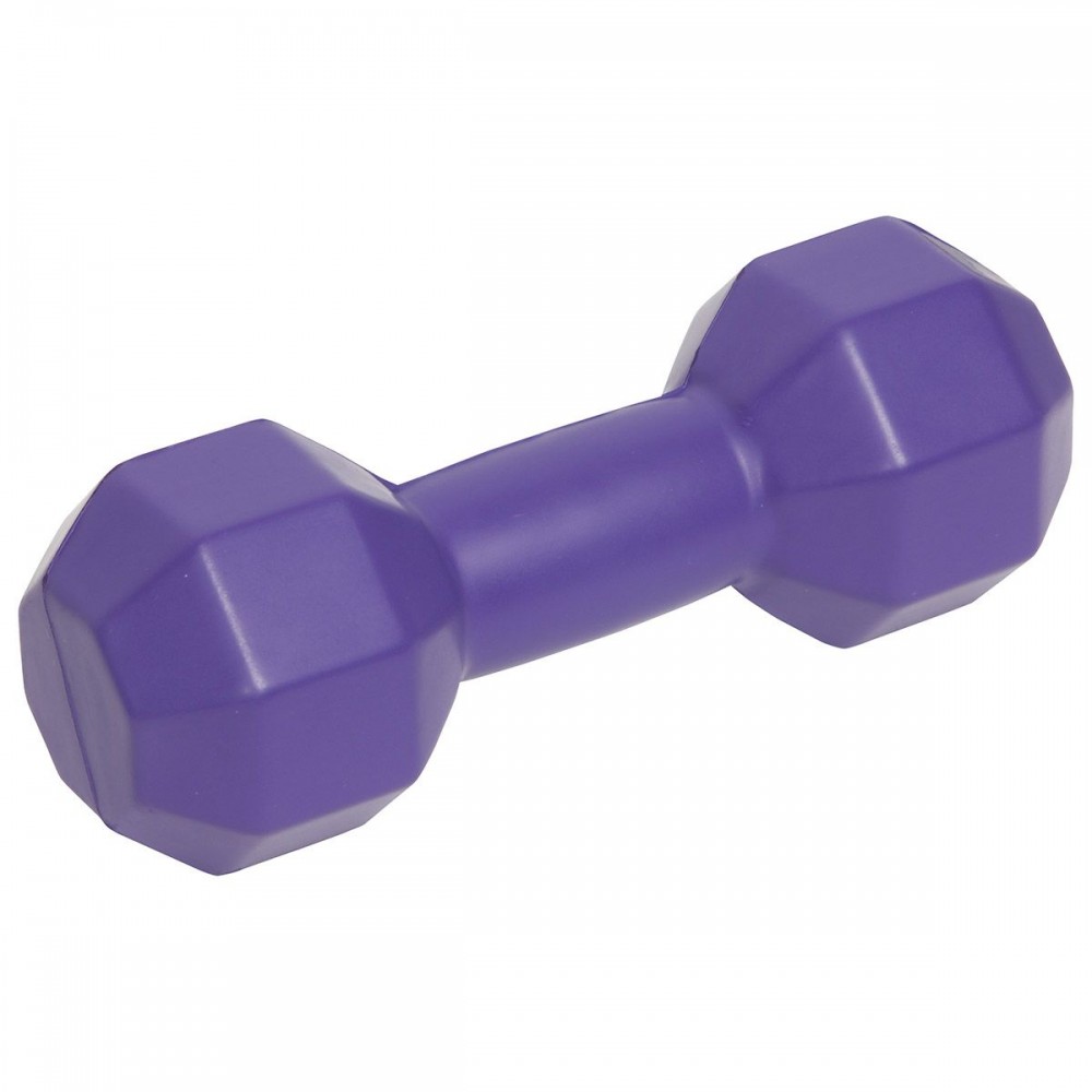 Dumbbell Stress Reliever - Neon Purple with Logo