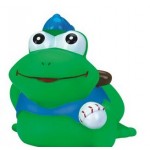 Promotional Rubber At Bat Baseball Frog Toy