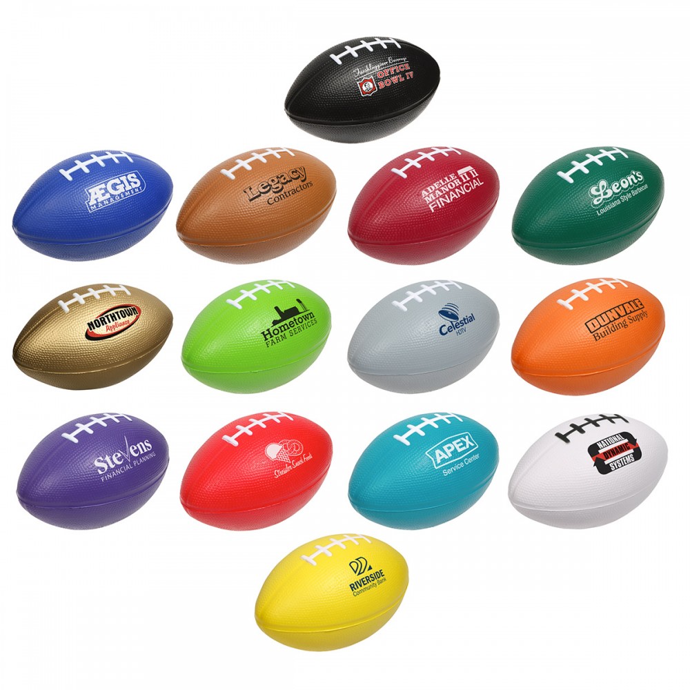 Large Football Stress Reliever with Logo