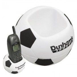 Soccer Stress Reliever Desktop Bin with Logo