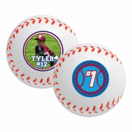 Foam Stress Reliever Baseball with Logo  Foam Stress Reliever Baseball with Logo